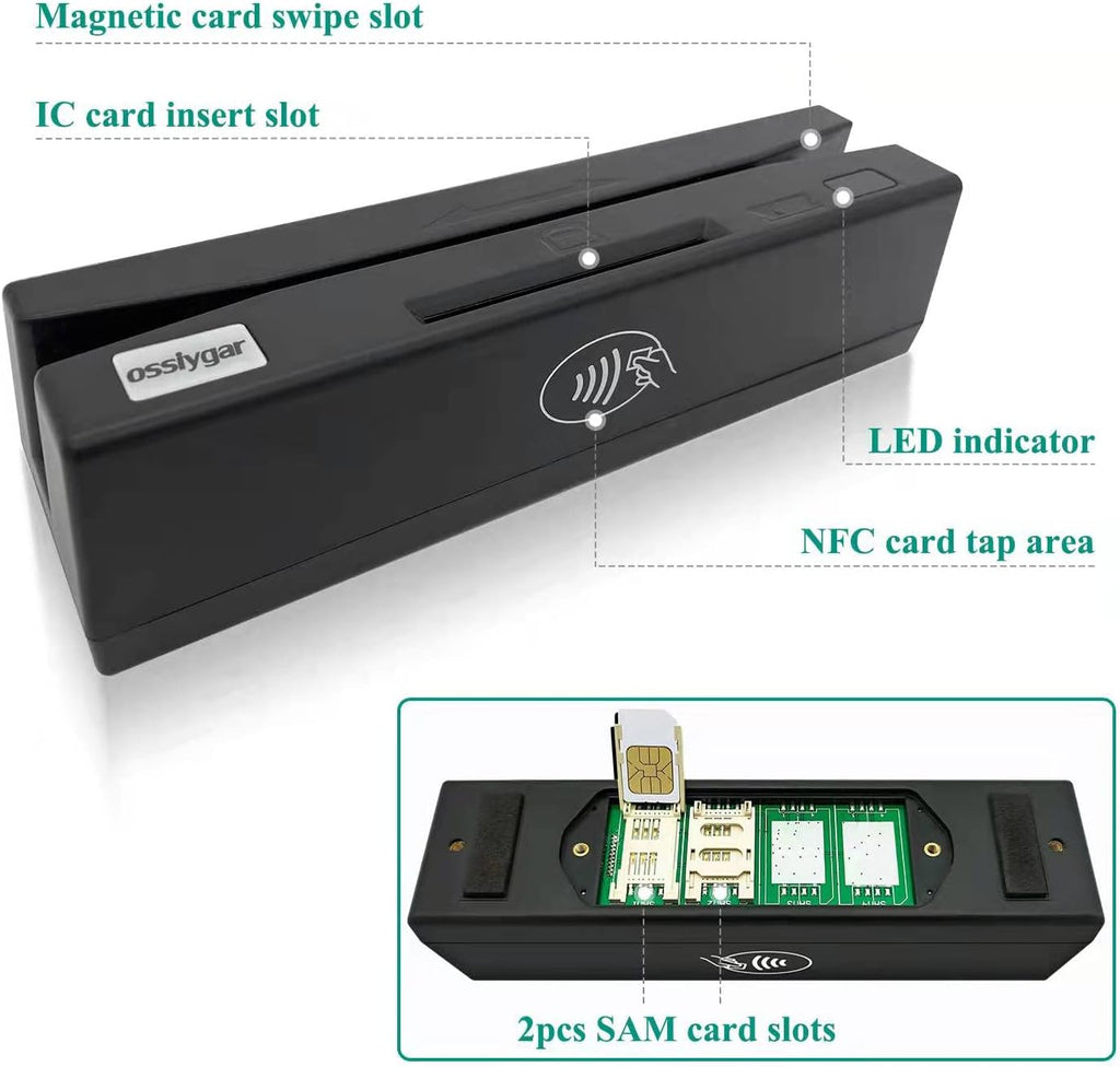 Combo 4 in 1 Multifuntional Desktop Credit Card Reader Writer L880894