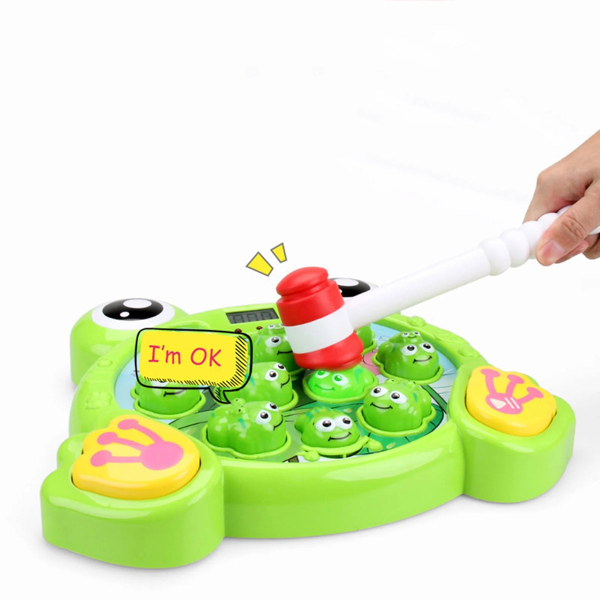 Interactive Whack A Frog Game For Toddler Learning Toy With 2 Hammers U381