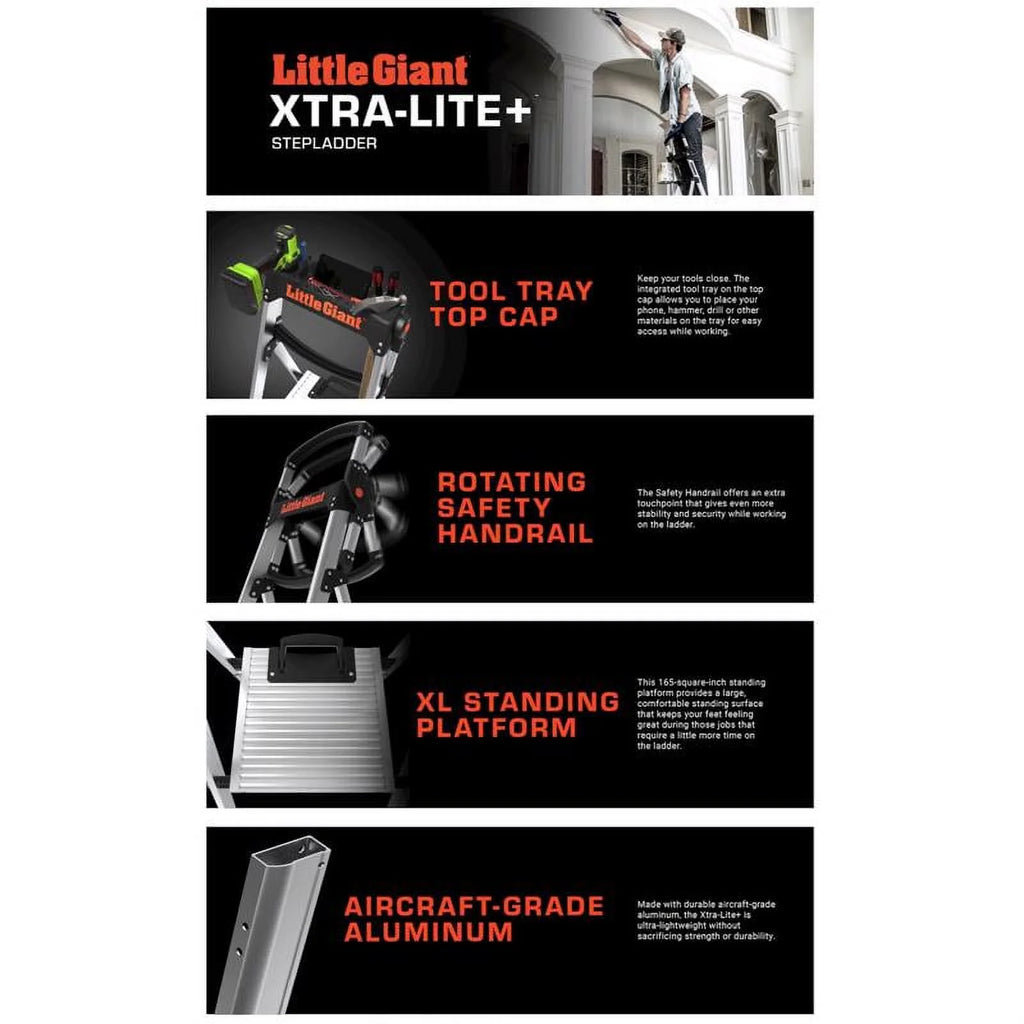 5 ft. Extra-Lite Plus Aluminum Step Ladder Type IAA - 375 lbs H631159