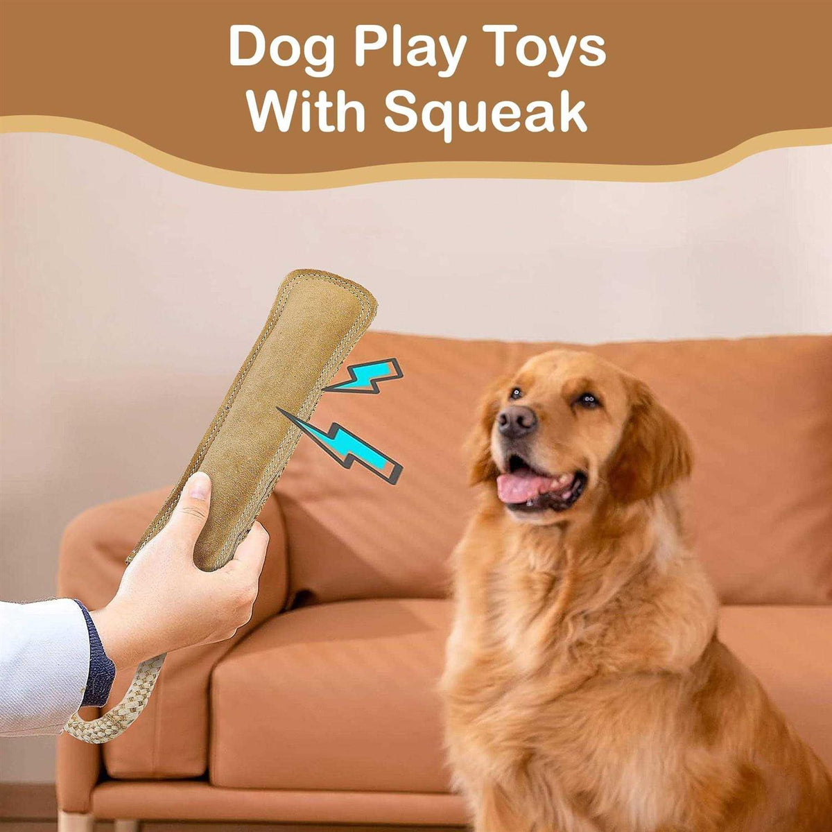Dura-Fused Leather Dog Toy I748134