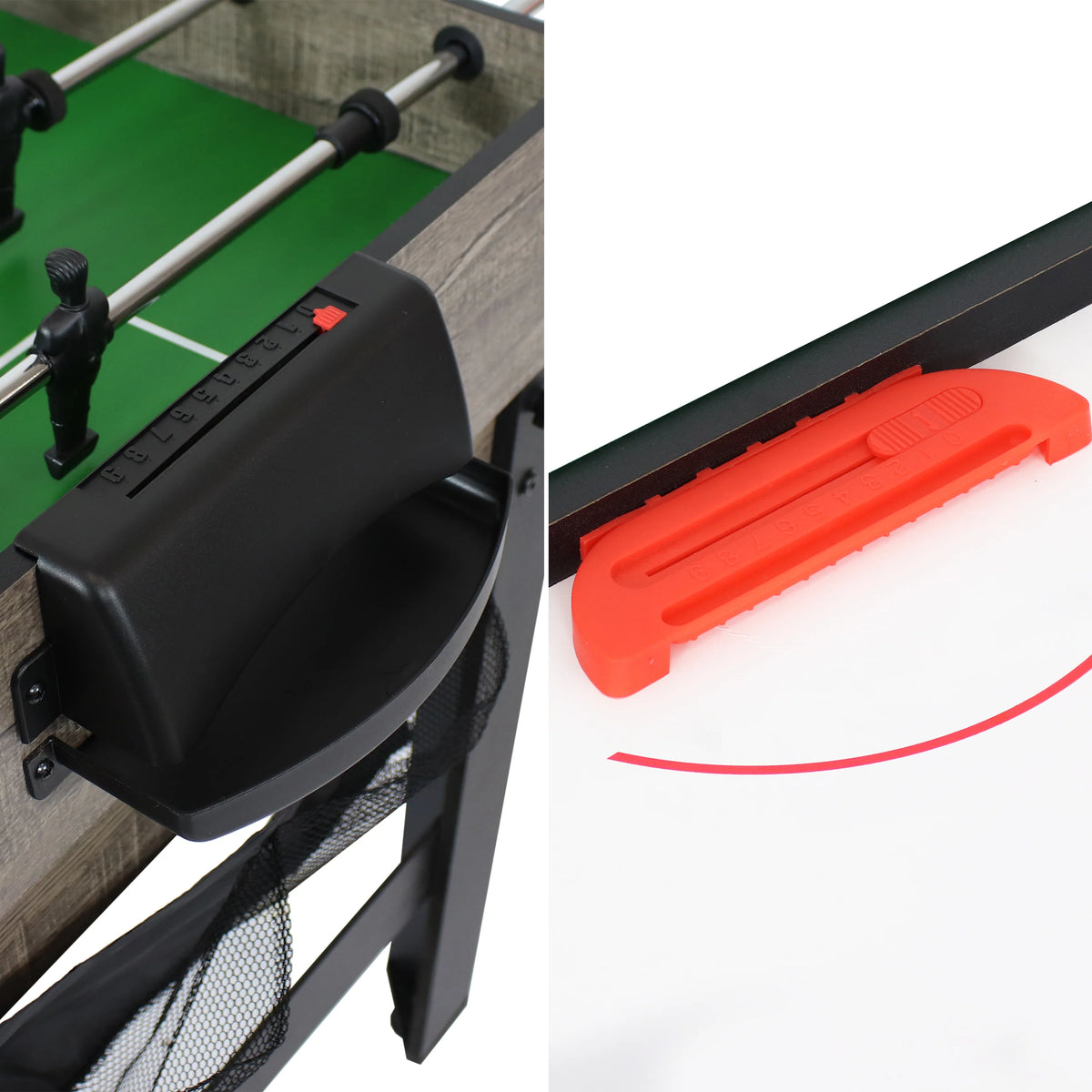 5-in-1 Multi-Game Table with Billiards, Push Hockey, Foosball, Ping Pong, and Basketball R931761