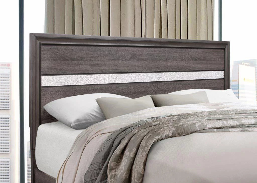 Queen Bedroom Set 5Pcs Weathered Grey W58513