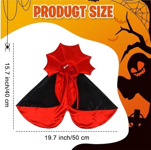 Red Black Vampire Cape Cloak Pet Cat Adjustable Cosplay Set O605365
