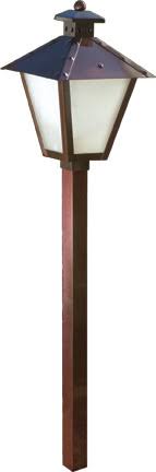 Antique Brass 12V Post Lantern Path Light A24360