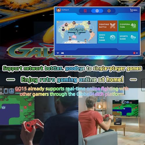 Retro Gaming Console with 2.4G Wireless Controllers F2823