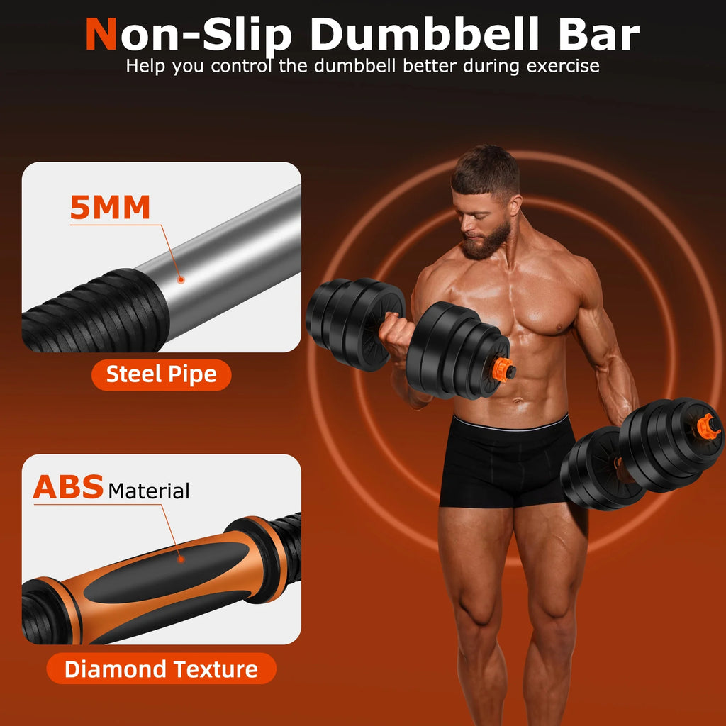 66 Lbs Adjustable Dumbbell Set 4 in 1 Weight Set K369154