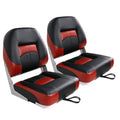 Black/Red Folding Fishing Boat Seat, Set of 2 T582
