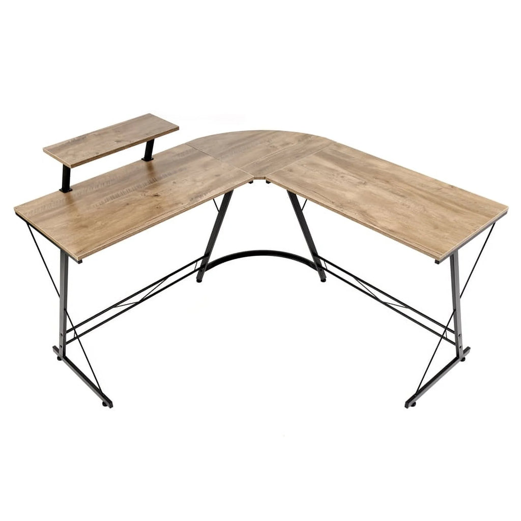 51" Contemporary Wood L-Workcenter D9862