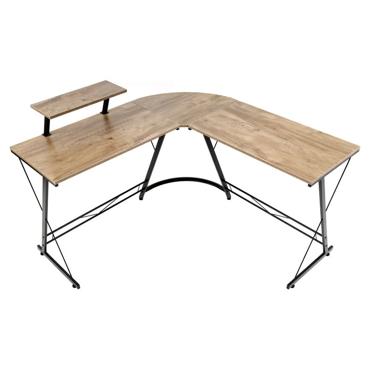 51" Contemporary Wood L-Workcenter D9862