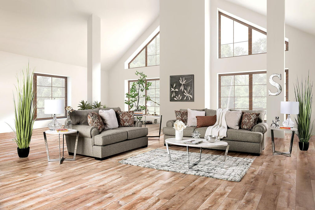 Gray Chenille Sofa K8894
