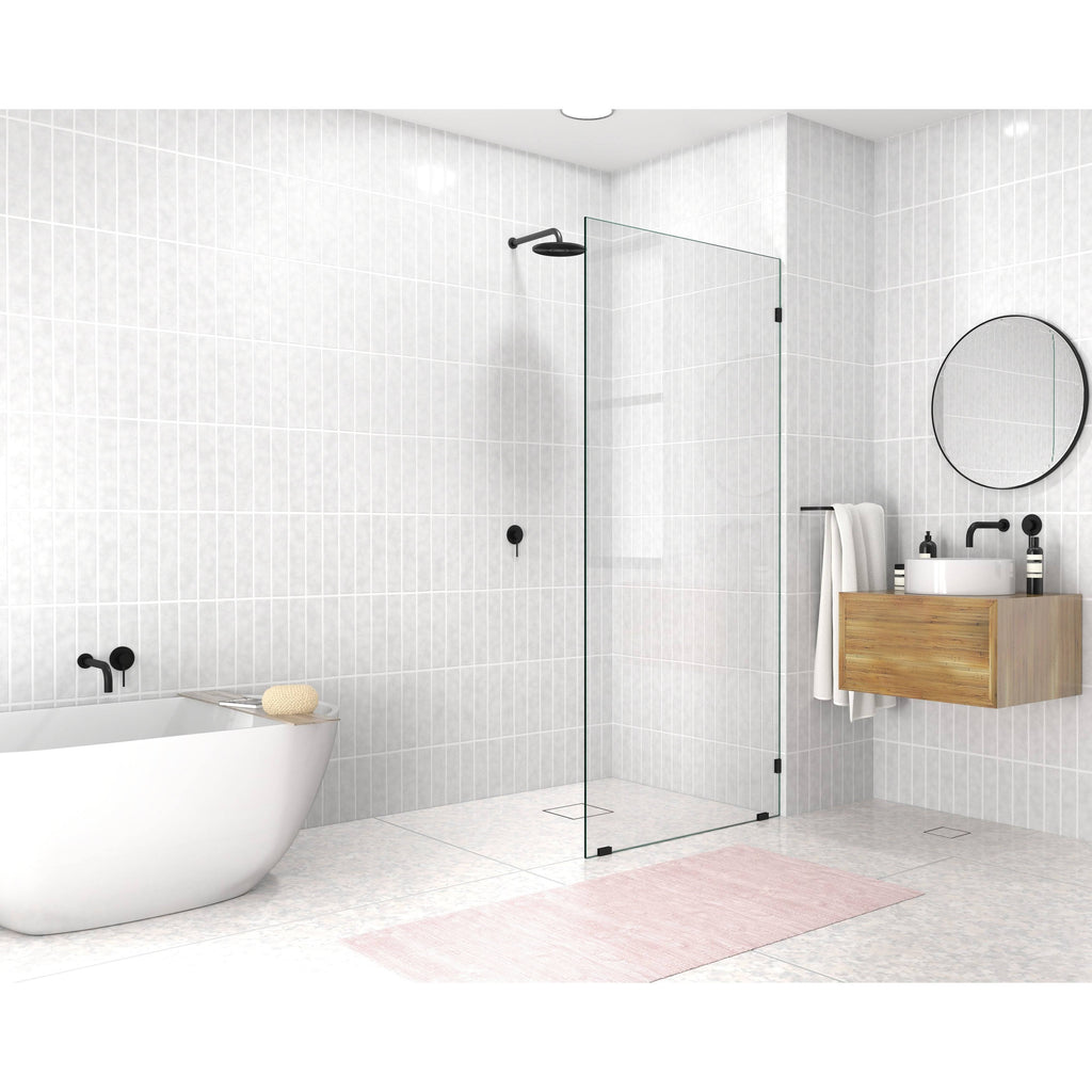 Frameless Shower Door, Brushed Nickel W571