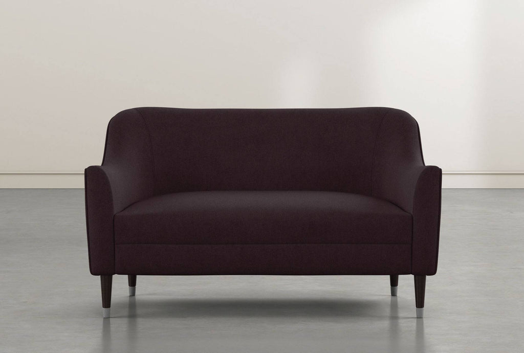 Purple Fabric/Metal Settee Chair L357