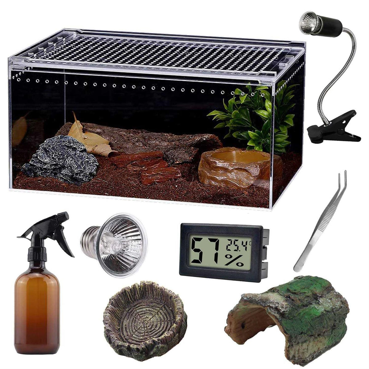 Reptile Terrarium Amphibian Tank Starter Kit H4351
