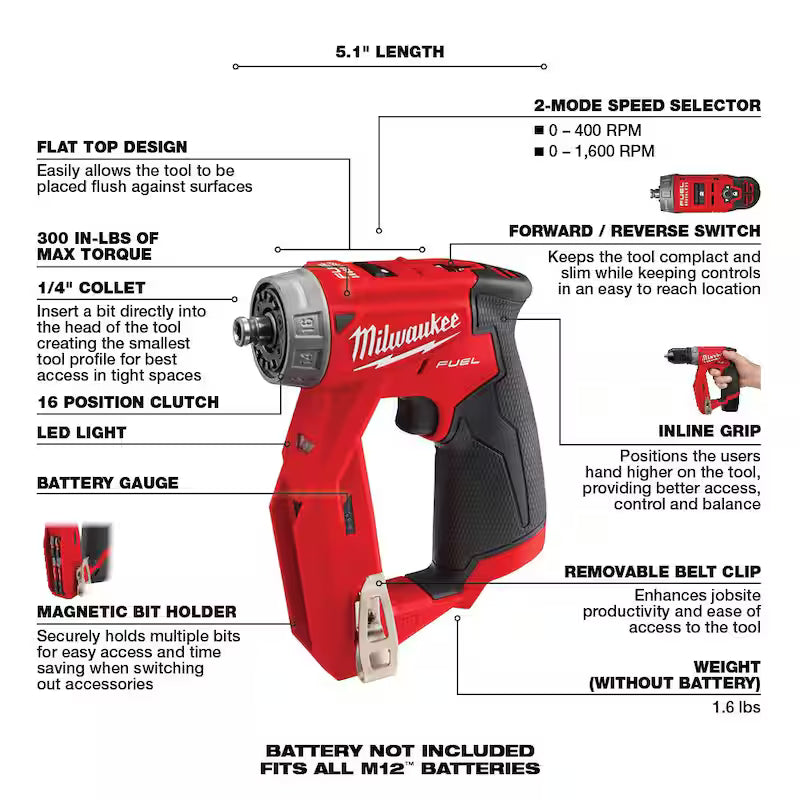 12V Lithium-Ion 3/8 in. Drill Driver with 4.0 Ah Starter Kit U731