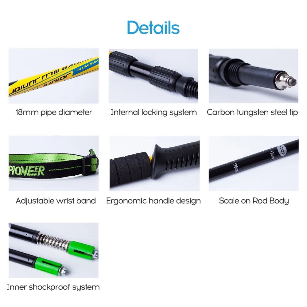 Telescopic Adjustable Trekking Hiking Cane R5309