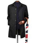 Black Cotton Coat H8294