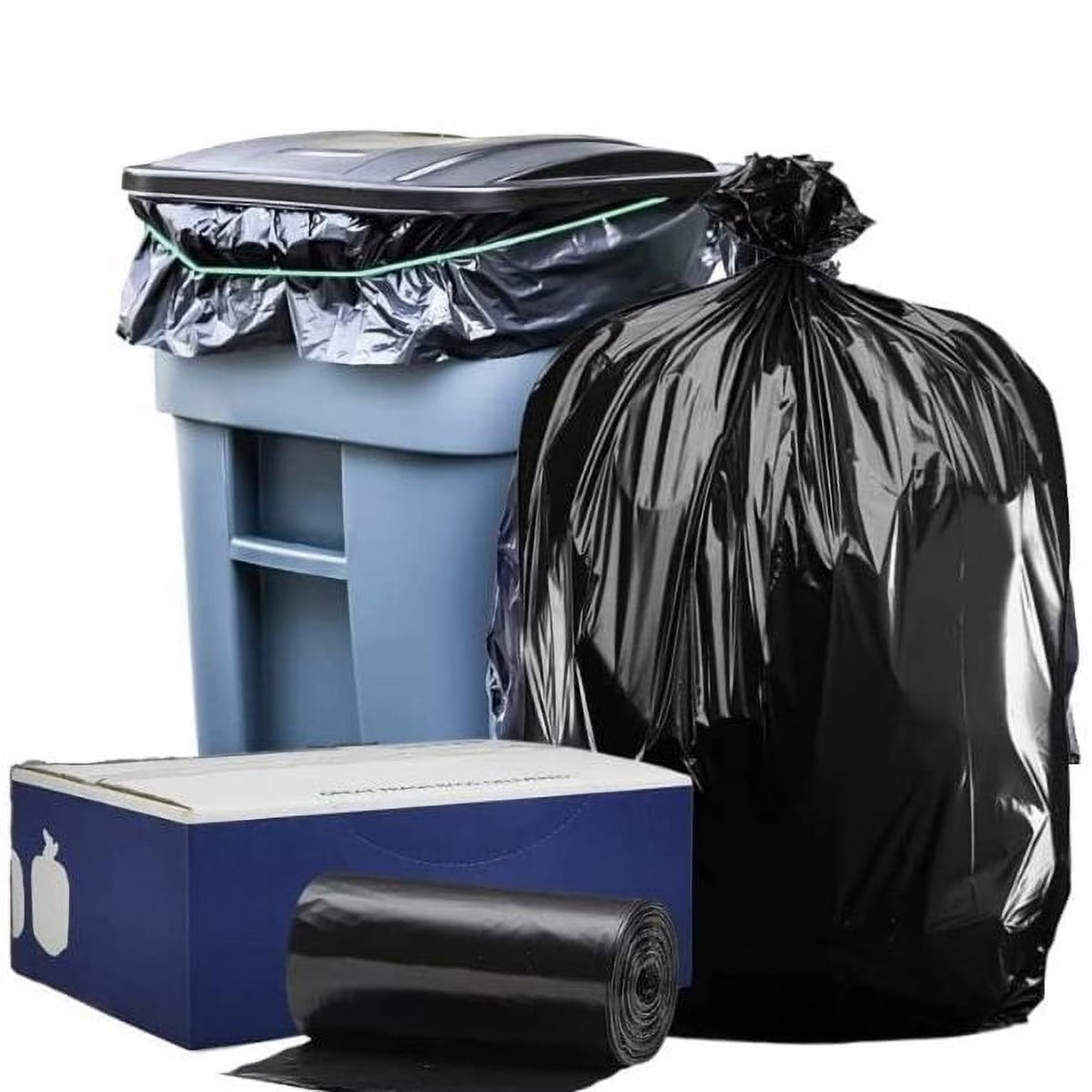 50 Count Black Trash Bags on Rolls T303