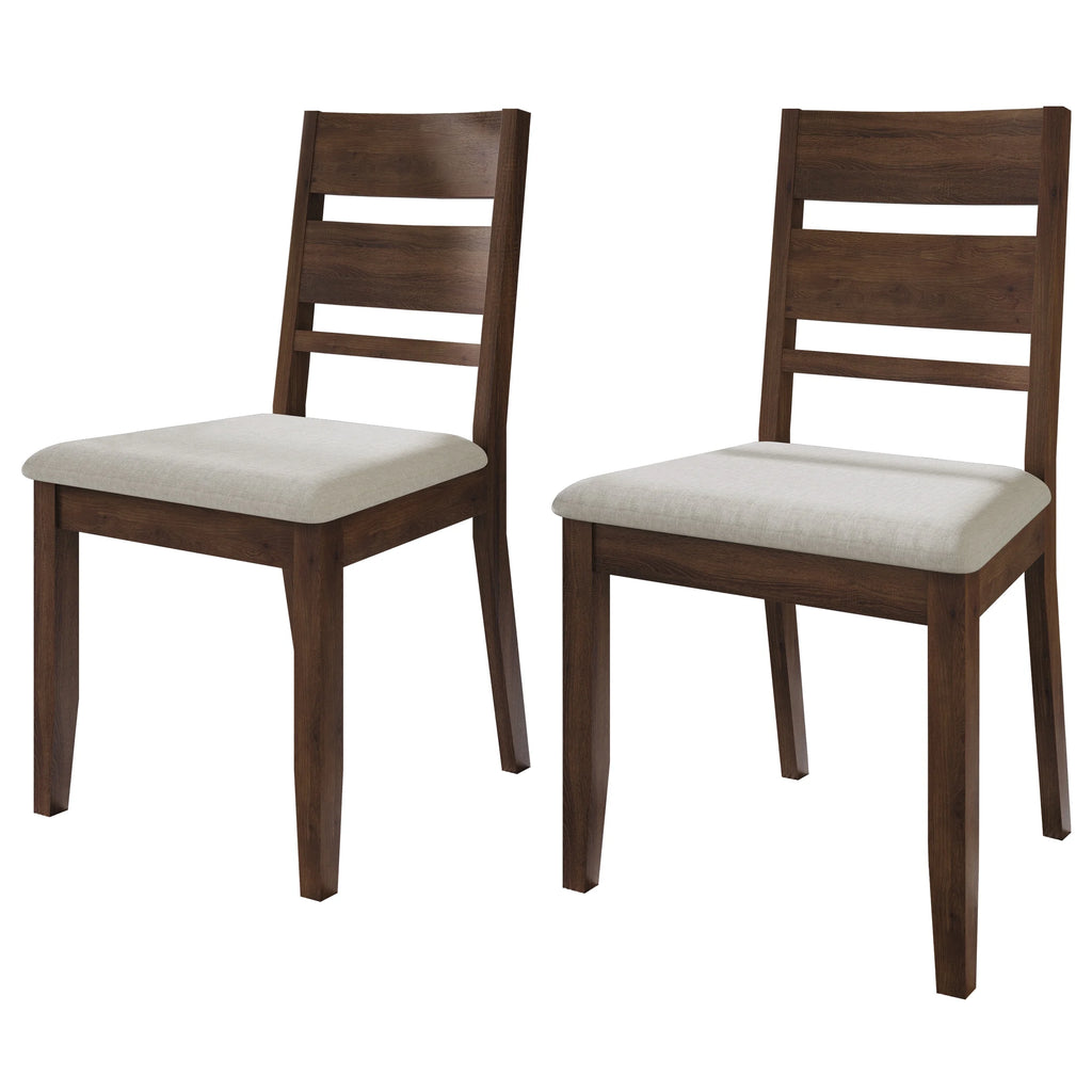 Vintage Style Wooden Dining Chair Set of 2 Brown F455