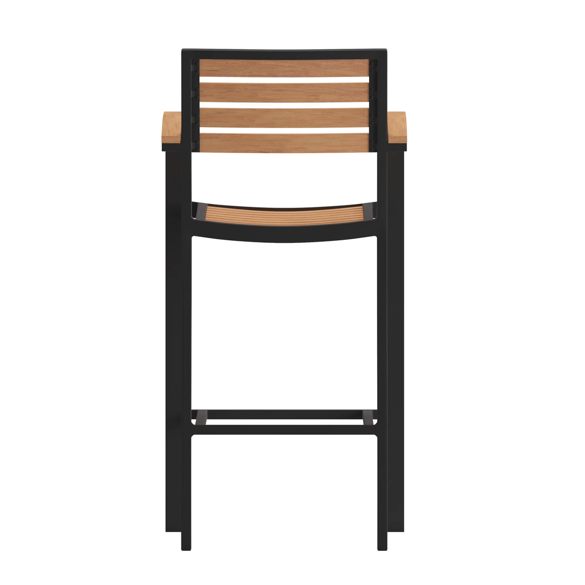 Teak Bar Height Stool with Arms C895
