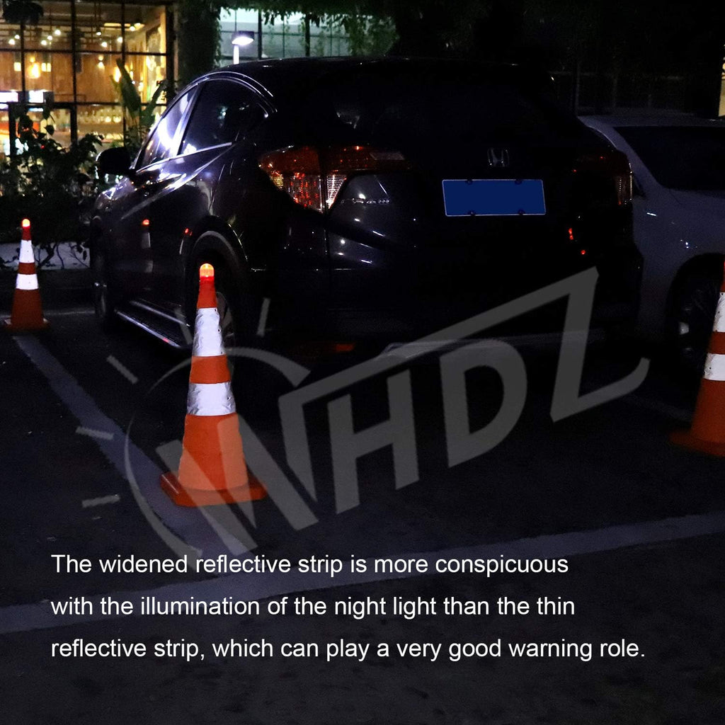 4 Pack Orange Collapsible Traffic Cones with LED Light H86917