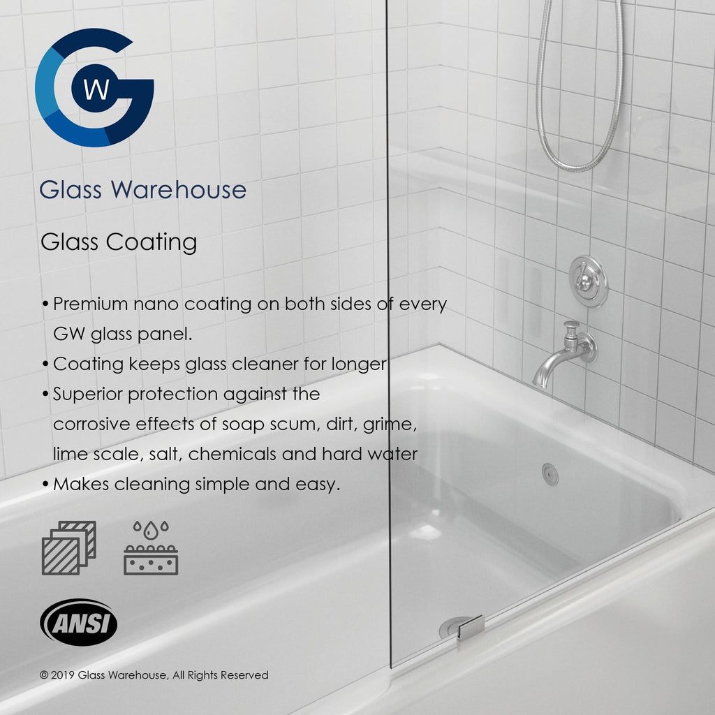 Frameless Shower Door, Brushed Nickel W571
