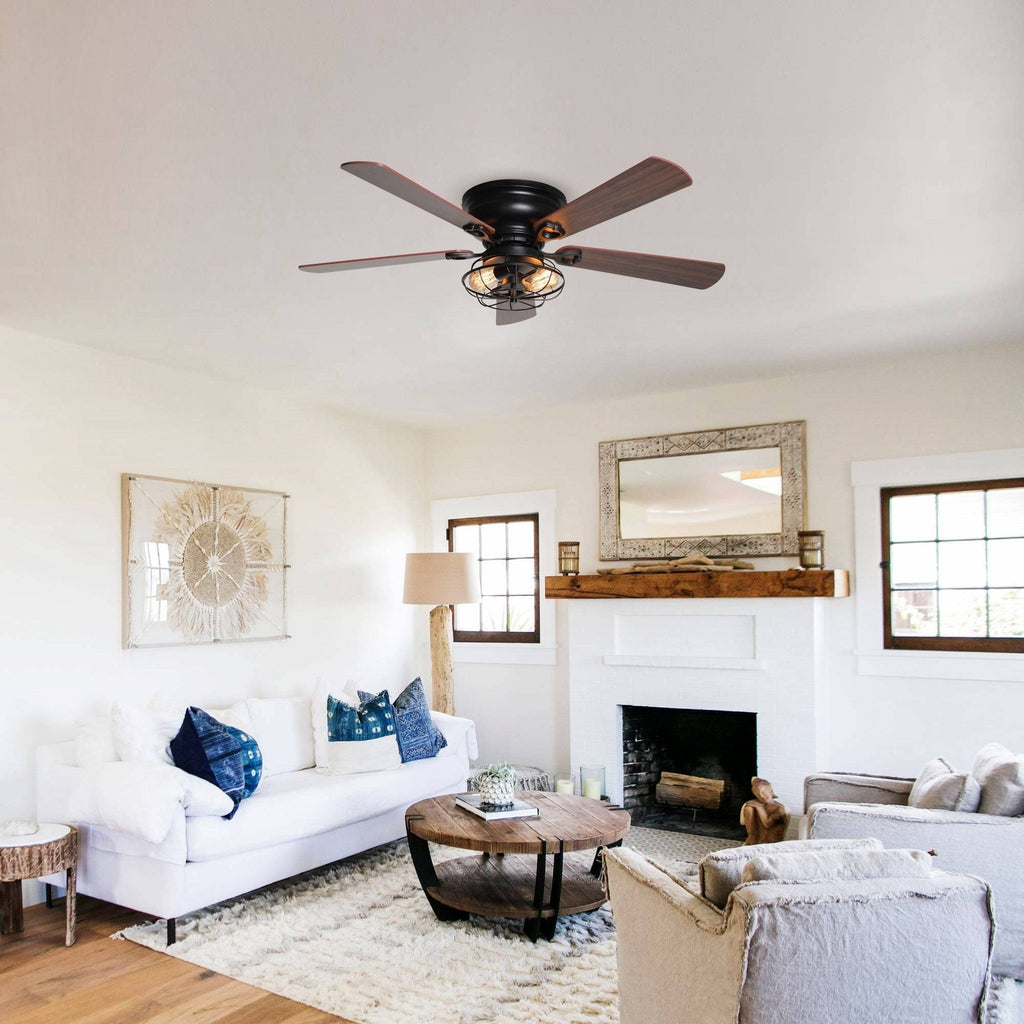 Matte Black Ceiling Fan with Light Kit B11109