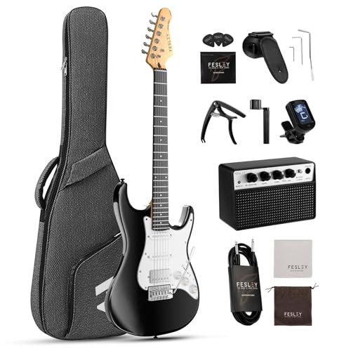 39 Inch HSS Pickup Full Size Solid Body Electric Guitar Kit with Amplifier P224230