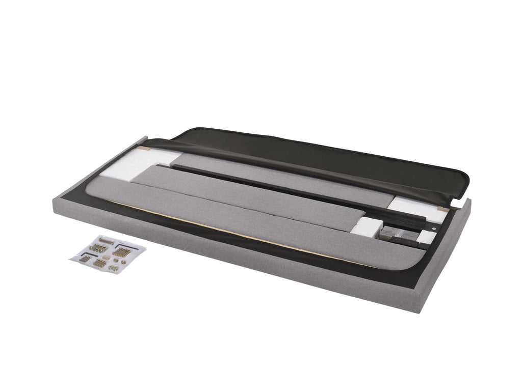 Gray Upholstered Panel Bed Full Size Q743