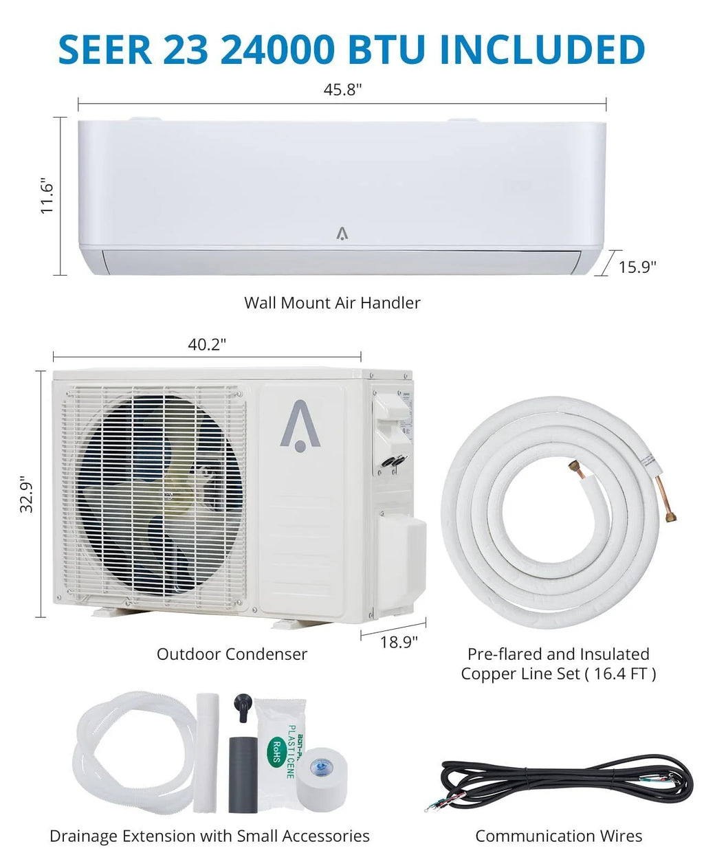 24000 BTU Mini Split Air Conditioner Heat Pump S329919