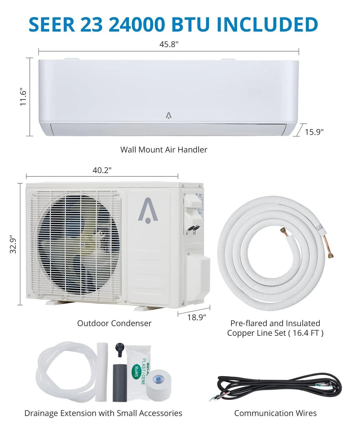24000 BTU Mini Split Air Conditioner Heat Pump S329919
