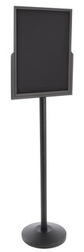 Black Heavy Duty Floor Sign Stand with Weighted Base Y9677
