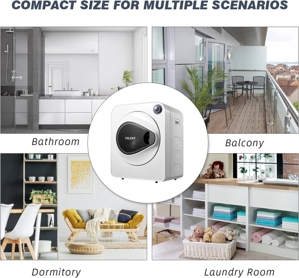 White Stainless Steel Portable Laundry Dryer N794456