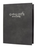 Charcoal Plush Casebound Menu V1393