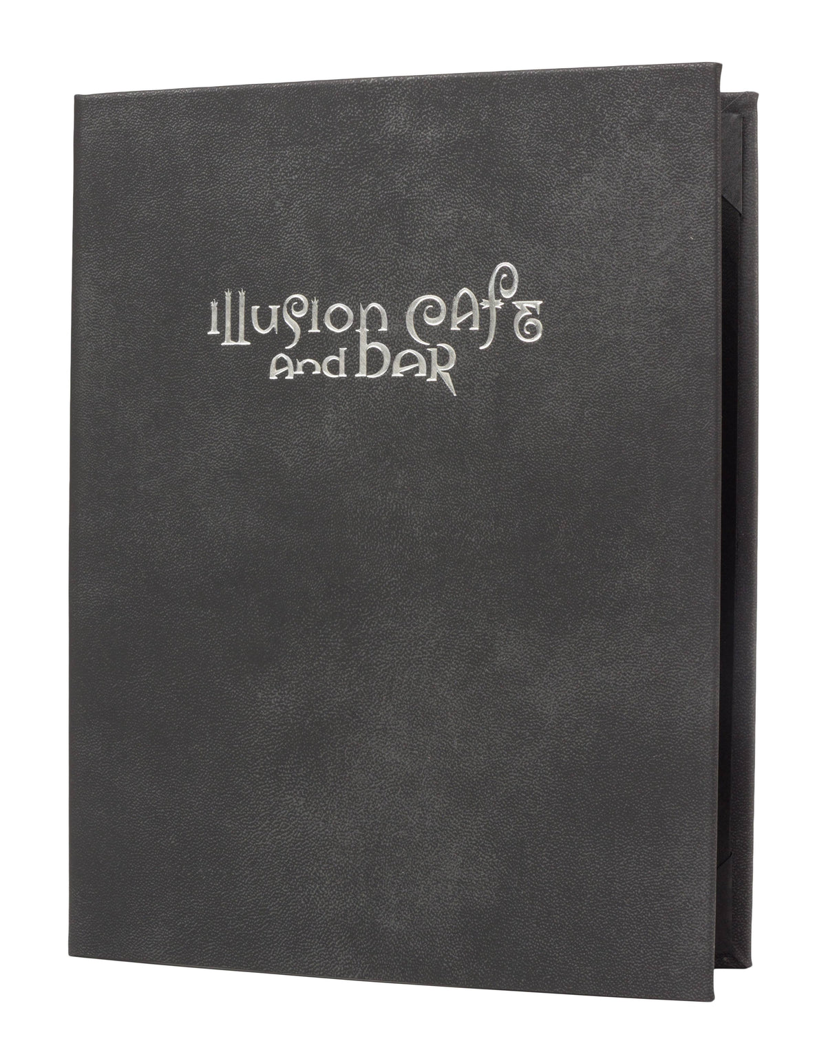 Charcoal Plush Casebound Menu V1393