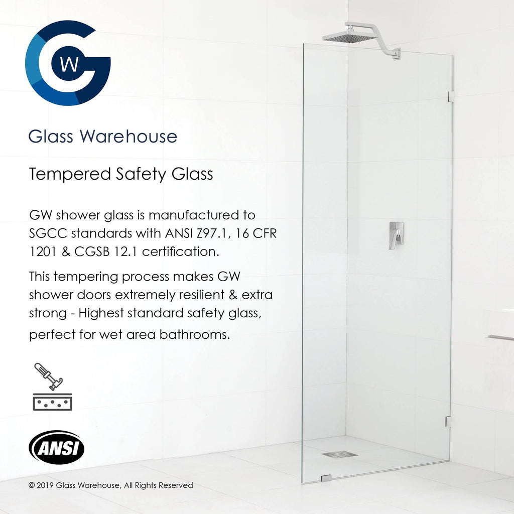 Frameless Shower Door, Brushed Nickel W571