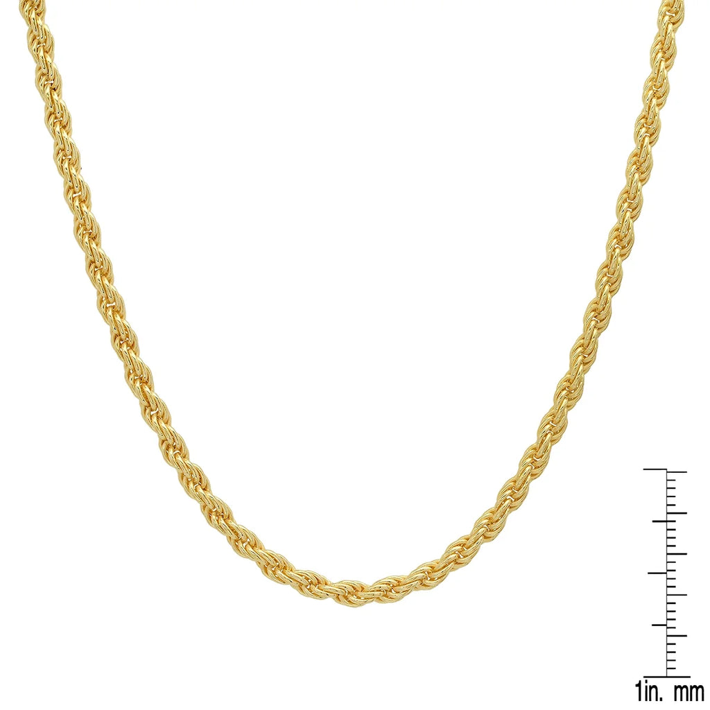 Gold Italian Rope Chain 22" - 30" B6355