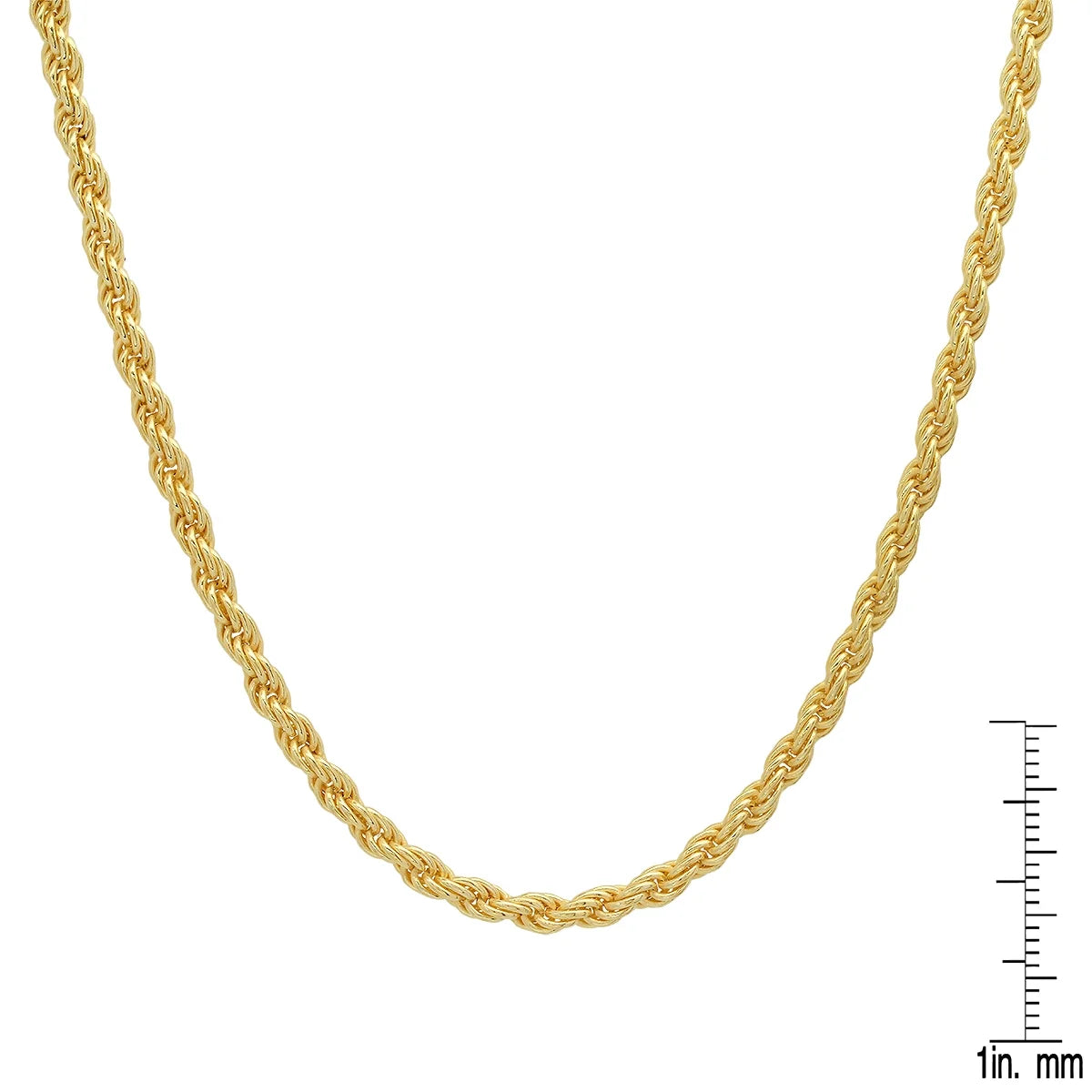 Gold Italian Rope Chain 22" - 30" B6355