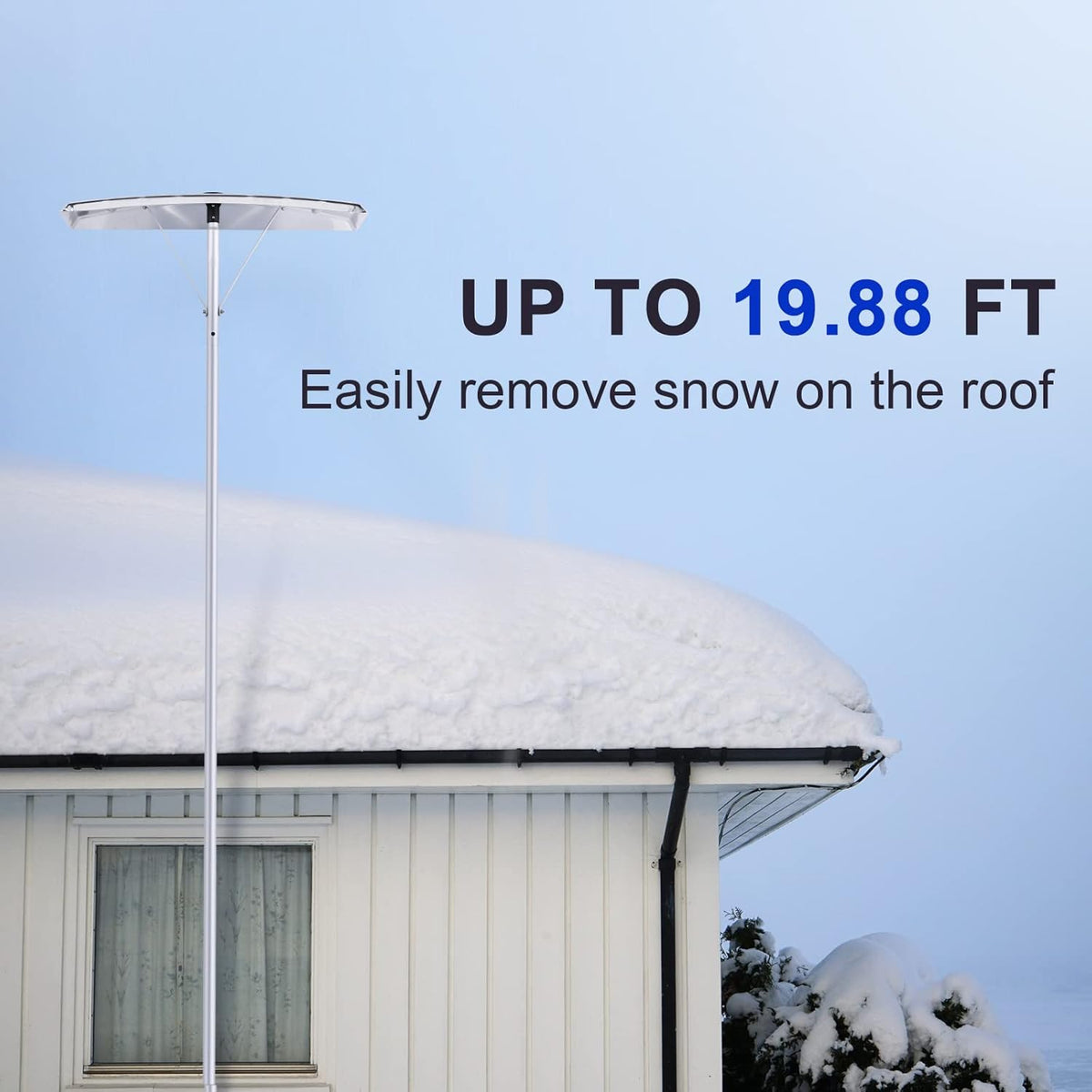 Extendable Aluminum Roof Snow Rake with 25" Blade, Pack of 2 K454963