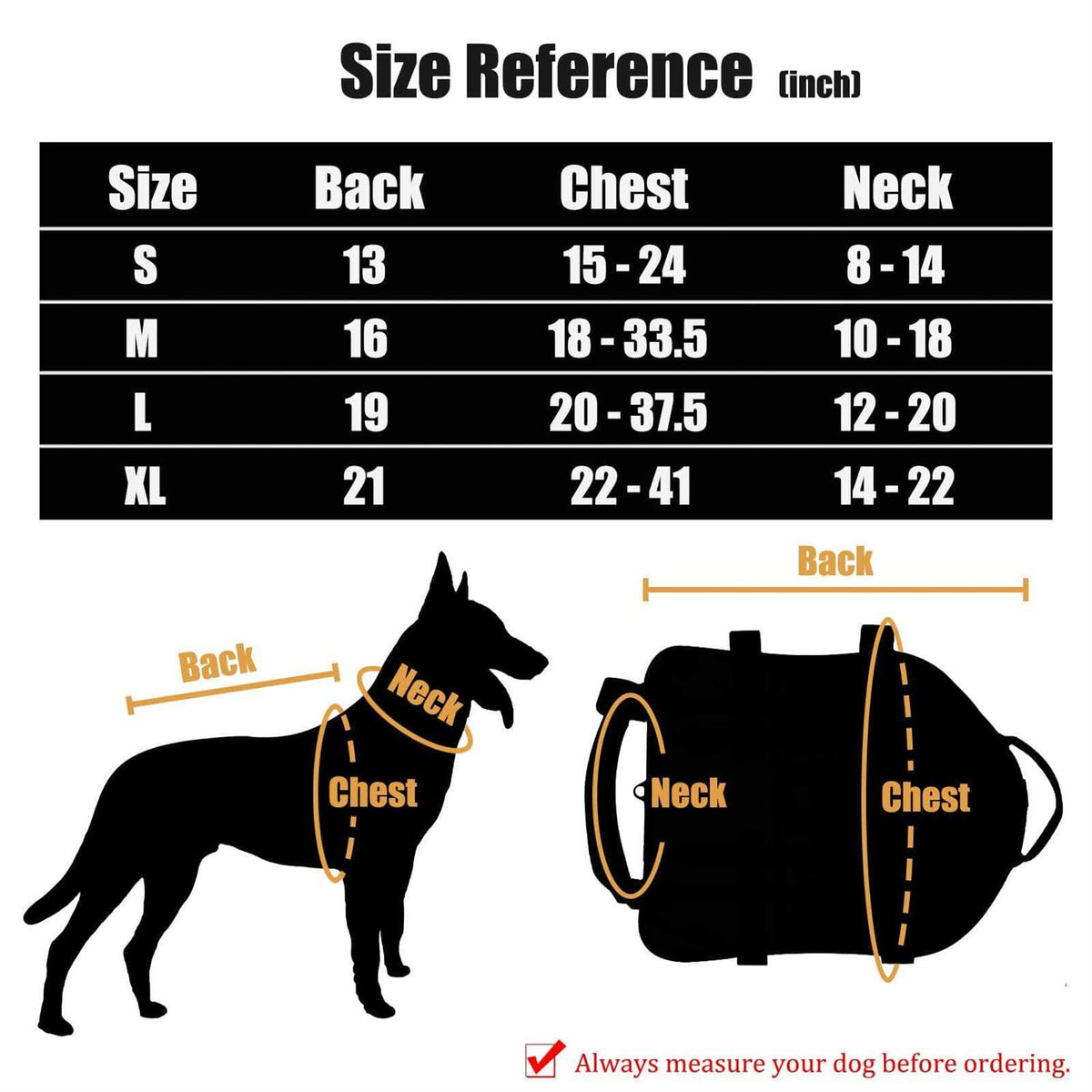 Tactical Dog Harness with Pouches M758