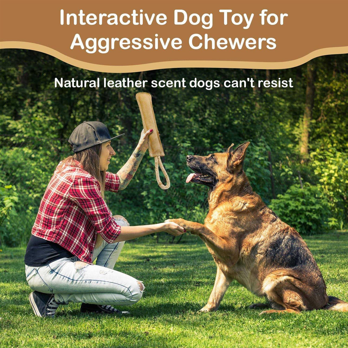 Dura-Fused Leather Dog Toy I748134