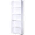 5-Tier White Bookcase Bookshelf Q109305