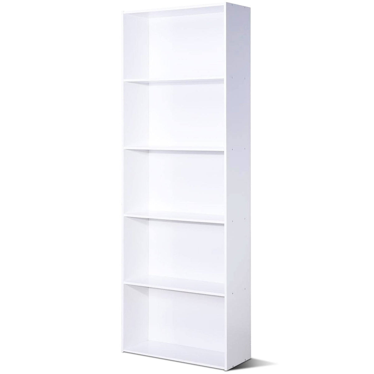 5-Tier White Bookcase Bookshelf Q109305