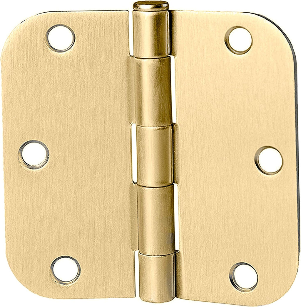 48 Pack Black Flat Interior Door Hinges 3.5 x 3.5 Inch 5/8 Radius Corners R723
