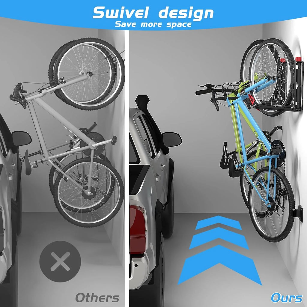 2 Pack Swivel Bike Rack Wall Mount C99291
