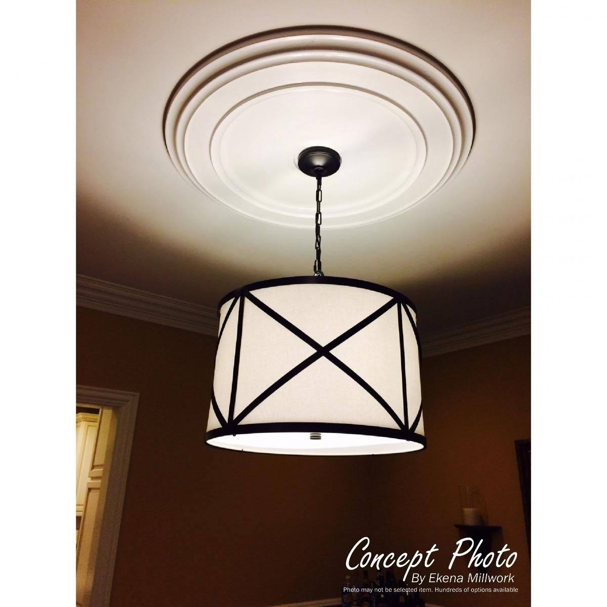13x22OD x 7 1/2x22ID x 3/4x22P Ceiling Medallion, Hand-Painted Mississippi Mud R794