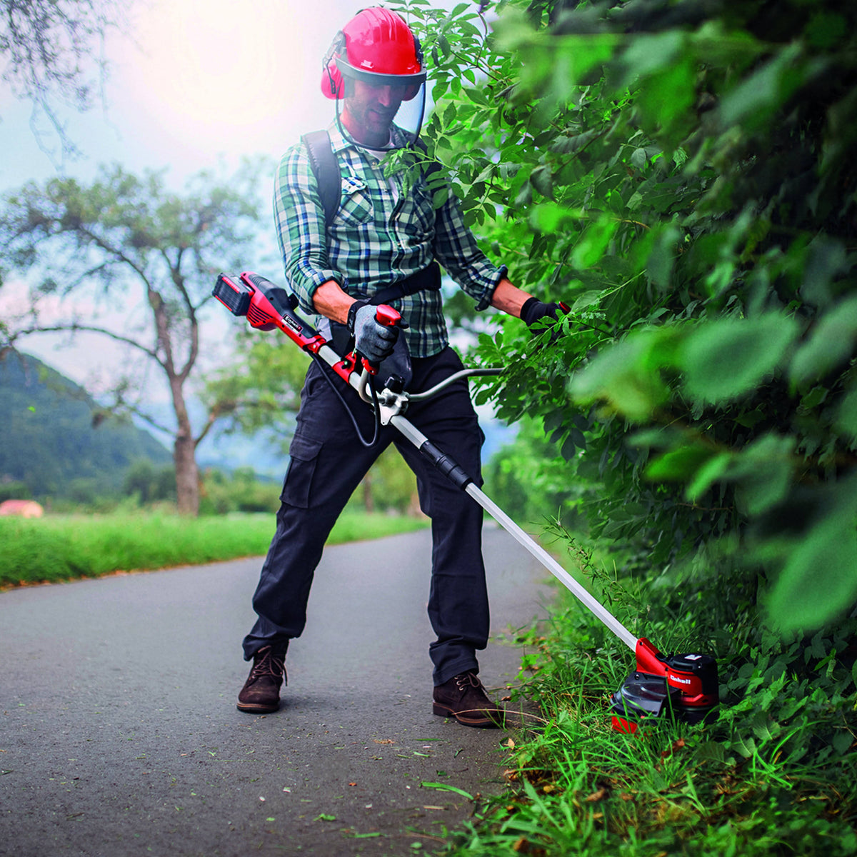 Cordless 12 in. Grass String Trimmer with 2 x 3.0-Ah Batteries and Fast Charger A140