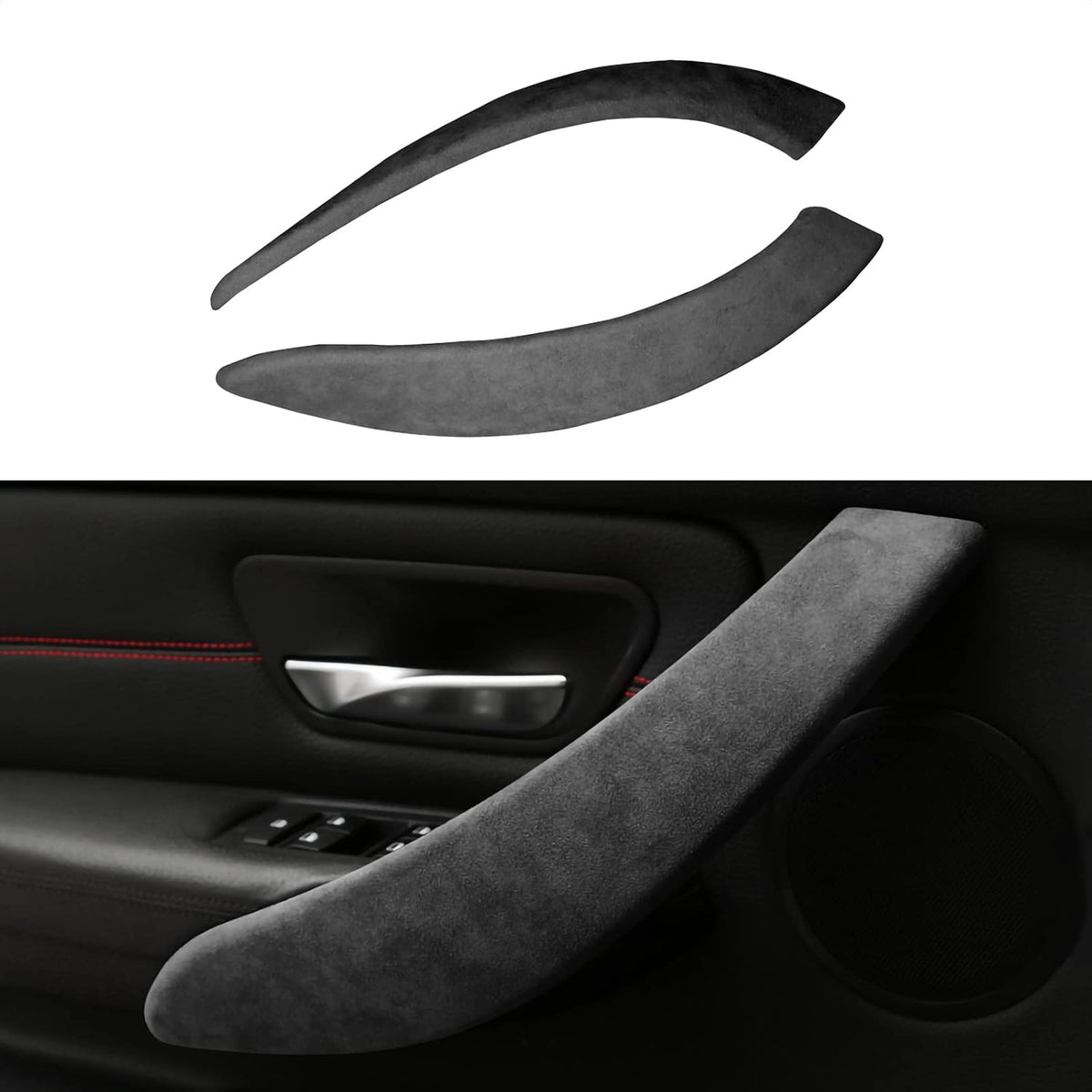 Gray Car Door Handles Trim Accessories Pack of 2 T46754
