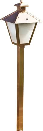 Antique Brass 12V Post Lantern Path Light A24360