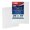 36 x 48 inch Stretched Canvas 12-Ounce Primed 3-Pack White Blank Heavy-Weight Gesso G52485