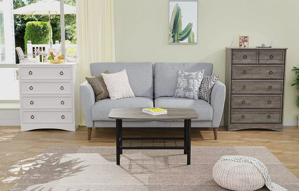 Gray 6 Drawer Wood Dresser Y7344
